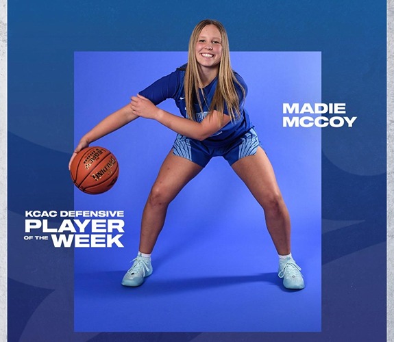 Bluejay’s McCoy Named KCAC Defensive Player of the Week