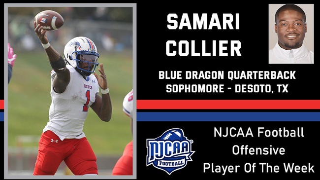 Collier Named NJCAA Offensive Player of the Week