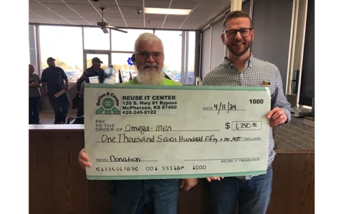 April Omega Men Reuse It Center Donations