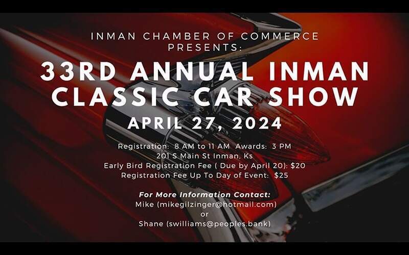 33rd Annual Inman Classic Car Show April 27