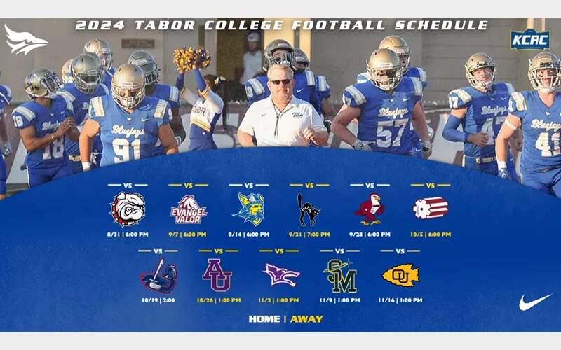 2024 Tabor Bluejay Football Schedule Set