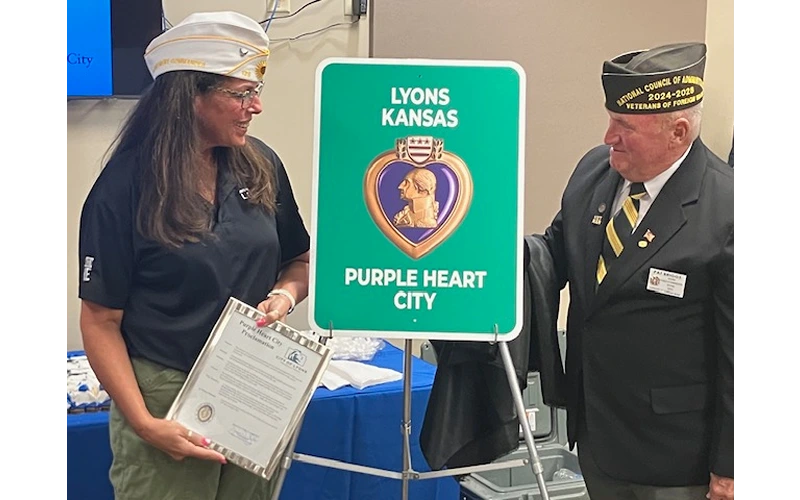 Lyons Designated a Purple Heart City