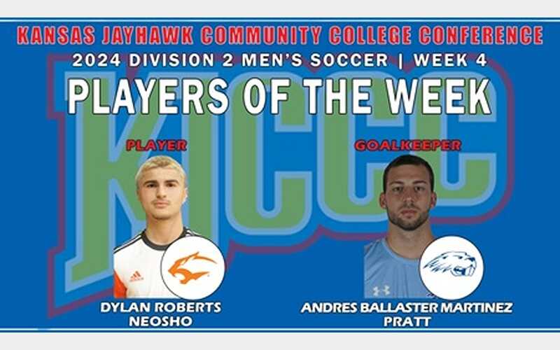 Neosho’s Roberts Named in 2024 KJCCC Division 2 Men’s Soccer Players of the Week – Week 4