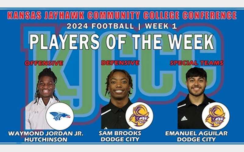 Hutchinson’s Jordan Named to KJCCC Football Players of the Week – Week 1