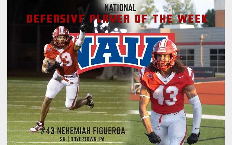 McPherson Football’s Figueroa Named Conference and National Defensive Player of the Week