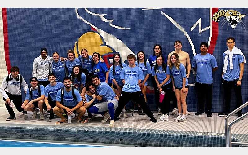 Barton Men’s Swimming Posts Runner-Up Finish at Sunflower Showdown; Cougar Women Finish Fourth