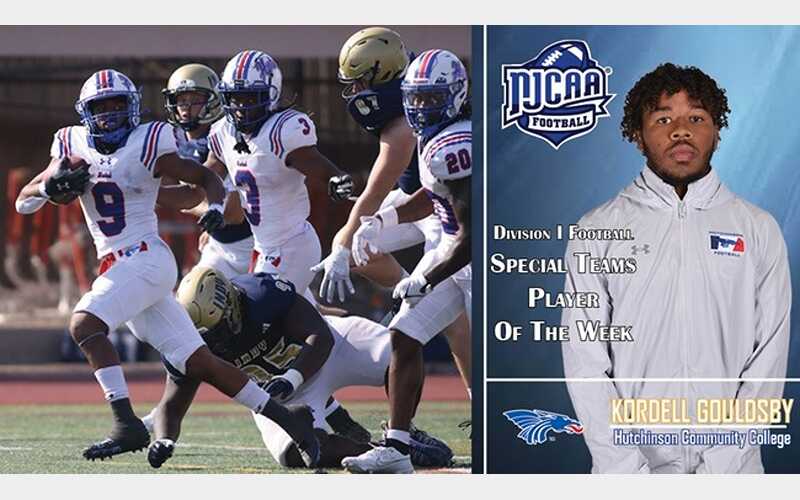 Hutchinson’s Gouldsby Tapped as NJCAA Special Teams Player of the Week