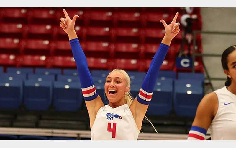 Volleyball Blue Dragons Earn Home Sweep of Busters