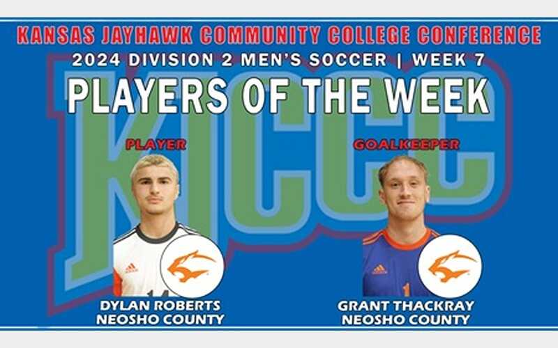 Neosho Sweeps 2024 KJCCC Division 2 Men’s Soccer Players of the Week – Week 7