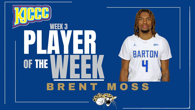 Barton’s Moss Named KJCCC Week Three Player of the Week