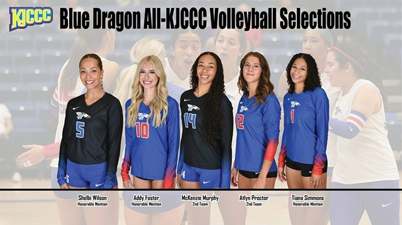 Blue Dragon Volleyball Places 5 on All-KJCCC Teams