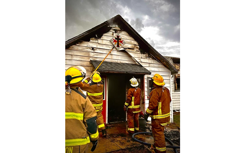 Fire Destroys Colony Church, Cause Might Be Criminal
