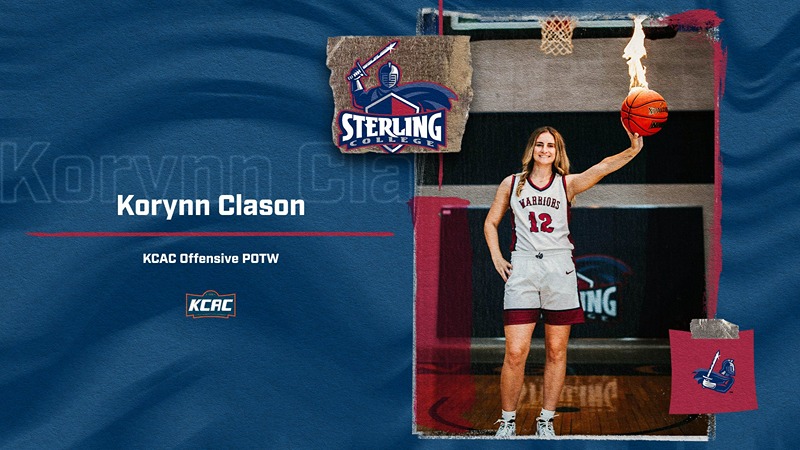 Sterling WBB’s Clason Awarded Offensive Player of the Week for the Third Time