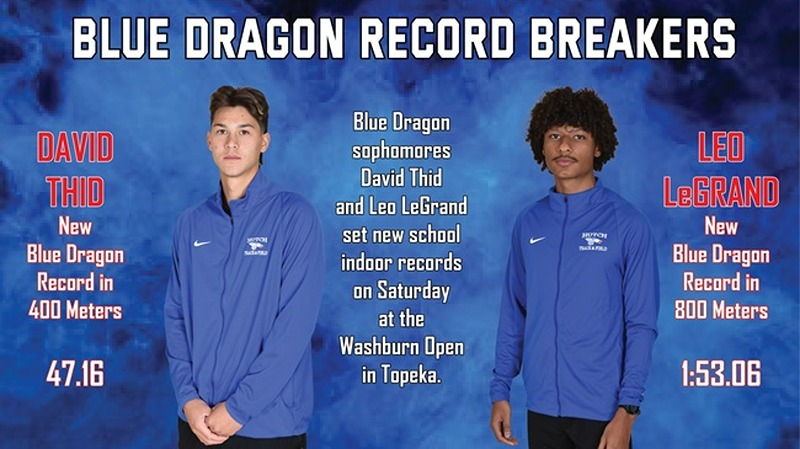 Blue Dragons Men’s T&F Break Two More School Records