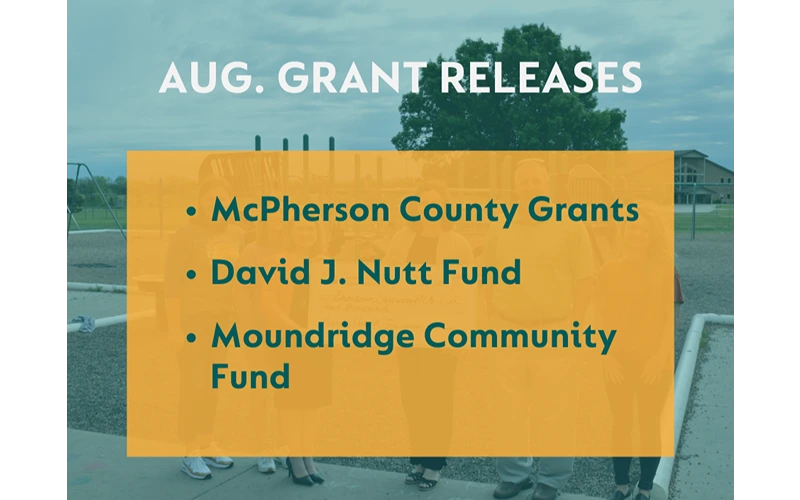 McPherson County Community Foundation Releases $35K in August