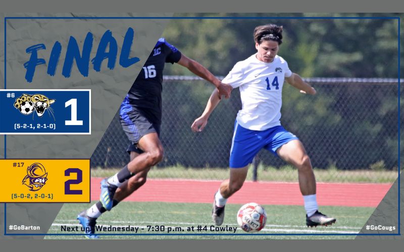 Fast Start Not Enough, No. 6 Barton Men’s Soccer Falls 2-1 in Top-20 Clash at No. 17 Dodge City