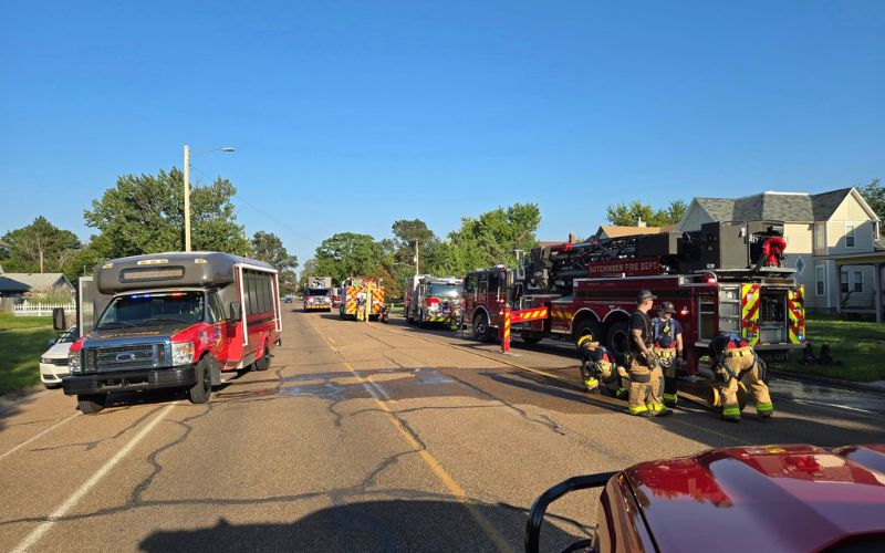 Hutchinson Fire Department Responds to House Fire, No Injuries Reported