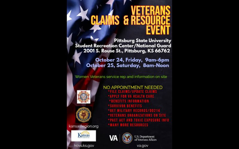 Veterans and Families Invited to Attend Free Veterans Claims and Benefits Event October 24-25