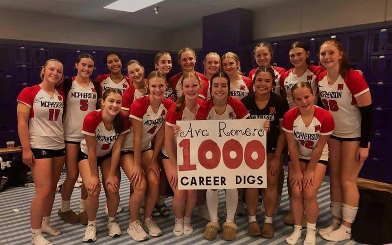 Romero Records 1000th Dig as Bullpup Volleyball Sweeps Winfield Triangular