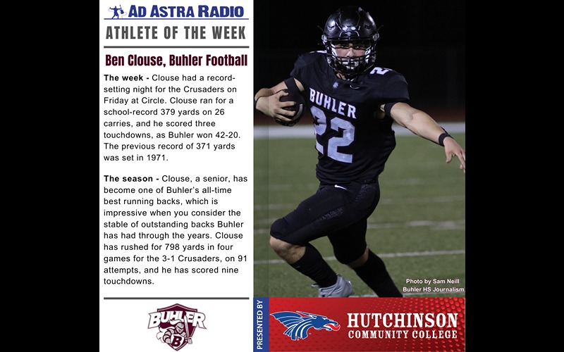 Athlete of the Week: Ben Clouse, Buhler football