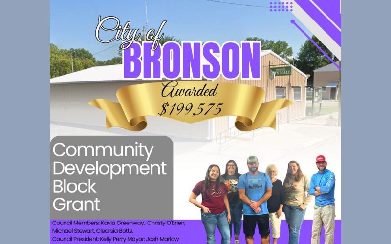 Bronson Awarded CDBG Grant for Park Improvements