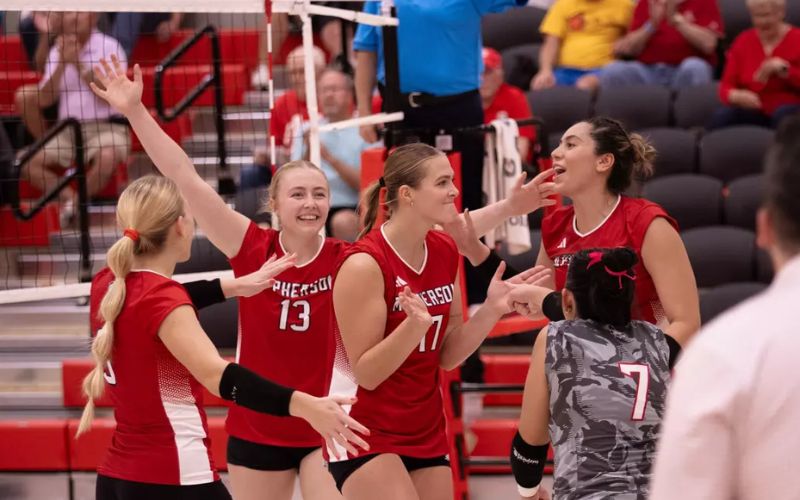 McPherson Volleyball Rolls Past Southwestern in Straight Sets
