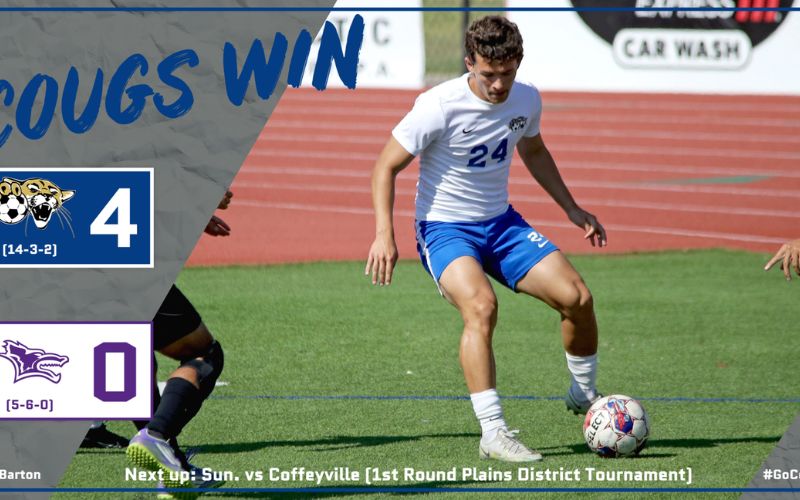 No. 4 Barton Men’s Soccer rolls to eighth straight win, ends regular season with 4-0 victory at Kansas Wesleyan JV