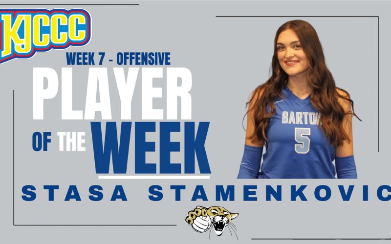 Barton’s Stamenkovic named week seven KJCCC Volleyball Player of the Week