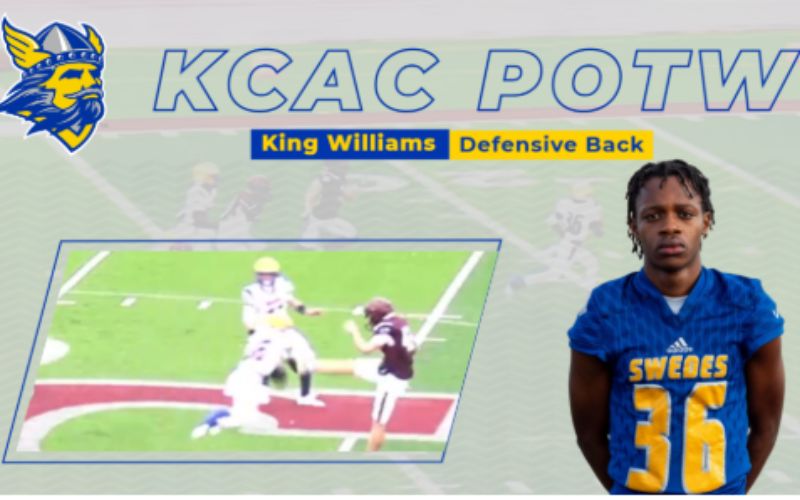 Williams Earns KCAC Special Teams POTW Honors