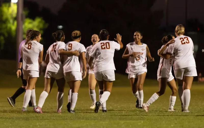 Larks Women’s Soccer Dominate Arlington Baptist 9–0