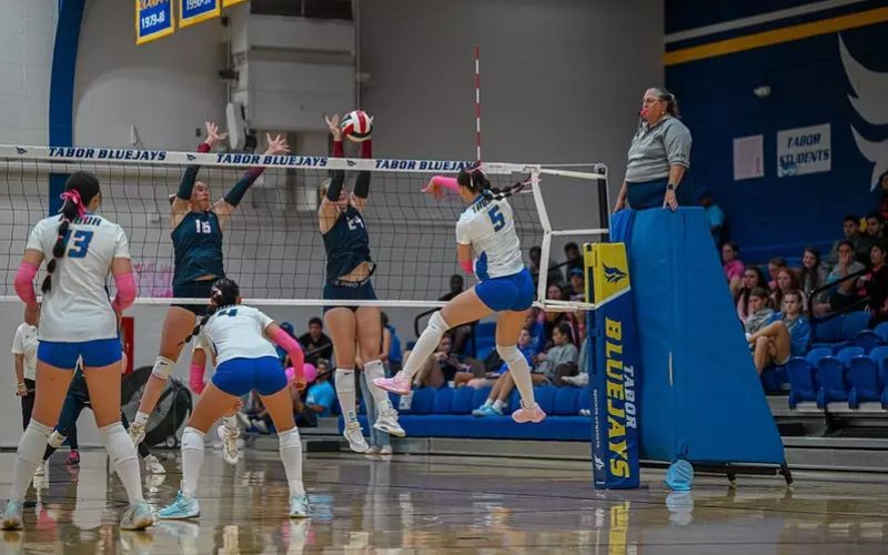 BlueJay Volleyball Downs Friends in Pivotal Conference result