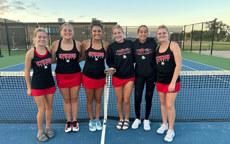 McPherson High School Girls Tennis Wins League Title; Liebl & Unruh Win Doubles