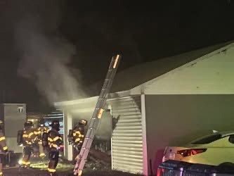Hutchinson Fire Crews Respond to Evening Garage Fire