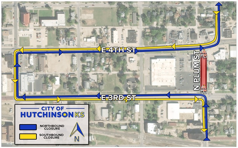 Temporary Road Closure on N. Plum Street for Storm Line Repair Beginning December 8th