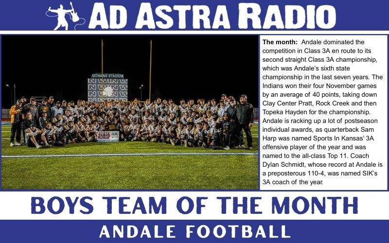 Ad Astra Radio Boys Team of the Month: Andale Football