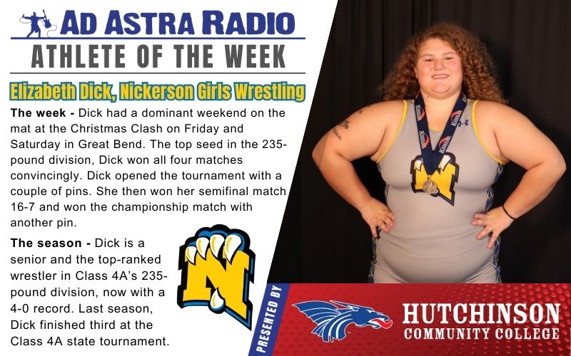 Athlete of the Week: Elizabeth Dick, Nickerson Girls Wrestling
