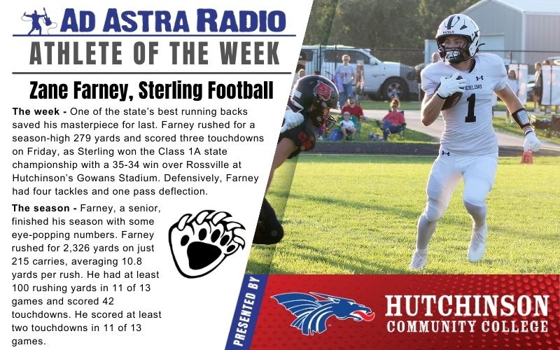 Athlete of the Week: Zane Farney, Sterling Football