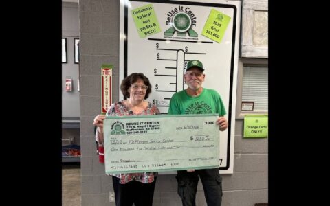 ReUse It check presentation to McPherson Senior Center